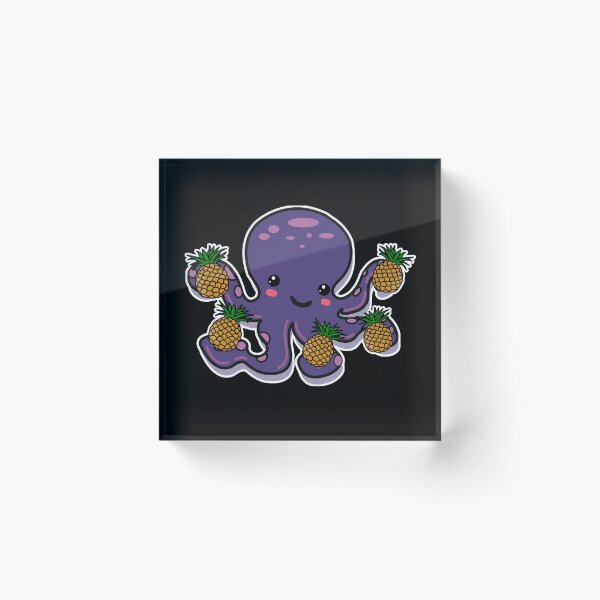 Item preview, Pineapple Octopus | Cute Purple Kawaii Octopus with Pineapples designed and sold by Rabbitti.