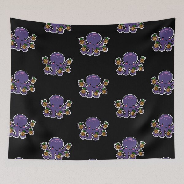 Item preview, Pineapple Octopus | Cute Purple Kawaii Octopus with Pineapples designed and sold by Rabbitti.