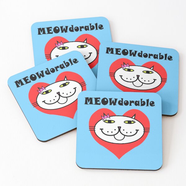 Item preview, MEOWdorable - PURRty Kitty Face on a Red Heart designed and sold by RawSunArt.
