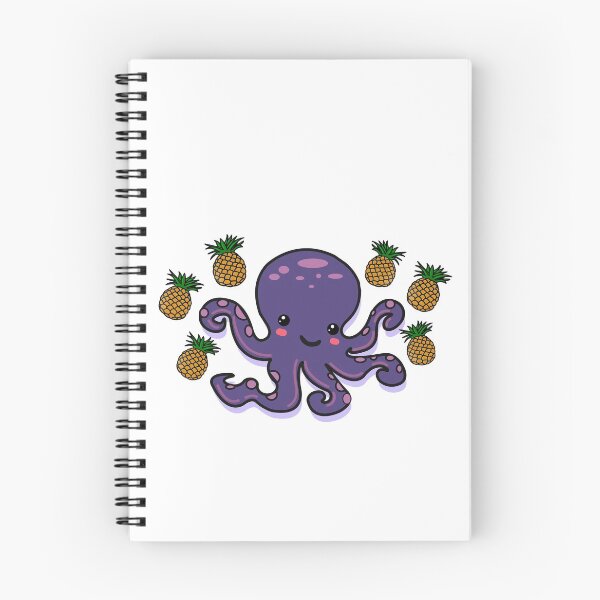 Item preview, Pineapple Octopus | Cute Purple Kawaii Octopus with Pineapples designed and sold by Rabbitti.