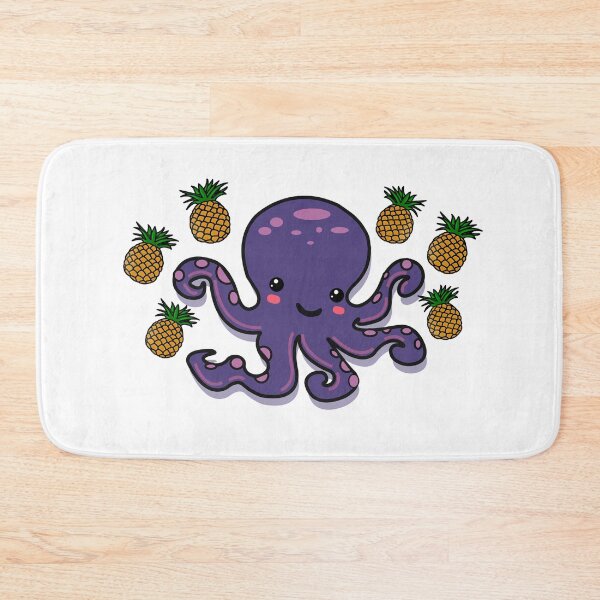 Item preview, Pineapple Octopus | Cute Purple Kawaii Octopus with Pineapples designed and sold by Rabbitti.