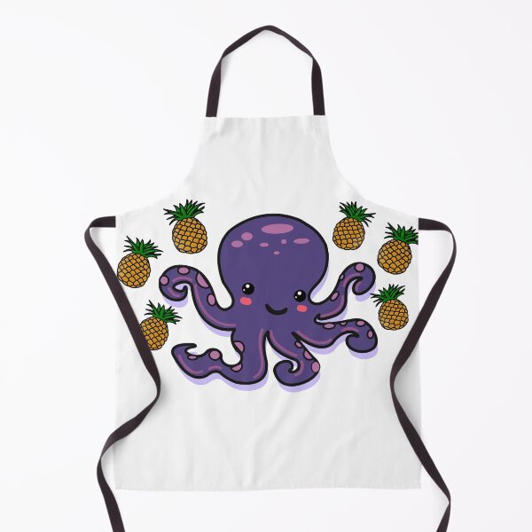 Item preview, Pineapple Octopus | Cute Purple Kawaii Octopus with Pineapples designed and sold by Rabbitti.