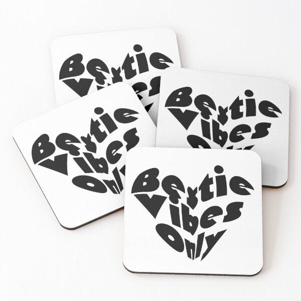 Item preview, Bestie Vibes Only Besties Vibes Only Two Pretty Best Friends HeartShape designed and sold by KLINESTORE.