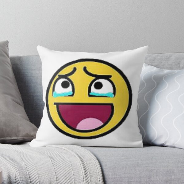 Laughing Out Loud Crying Emoji Throw Pillow