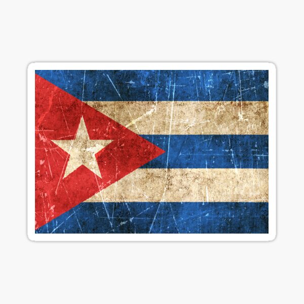 Bandera de Guanabacoa, Cuba STICKER Vinyl Die-Cut Decal – The