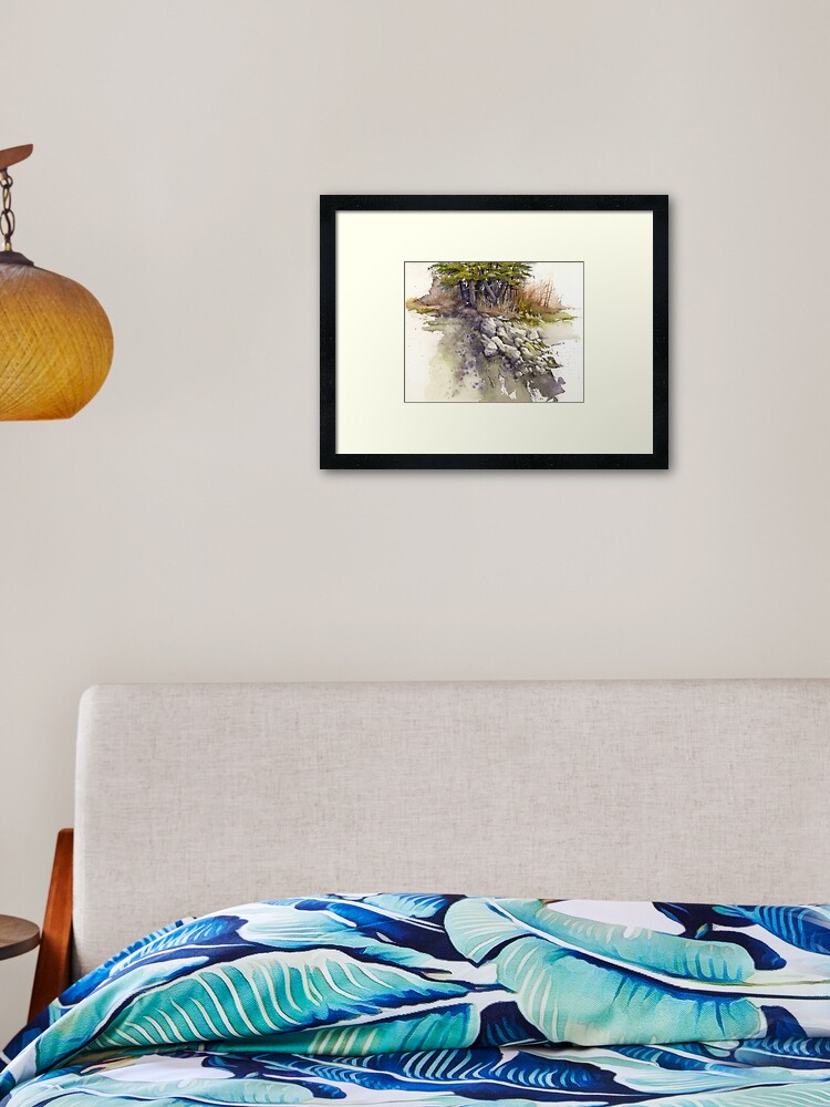 Thumbnail 2 of 7, Framed Art Print, Rockslide Study designed and sold by mindofwaterc.