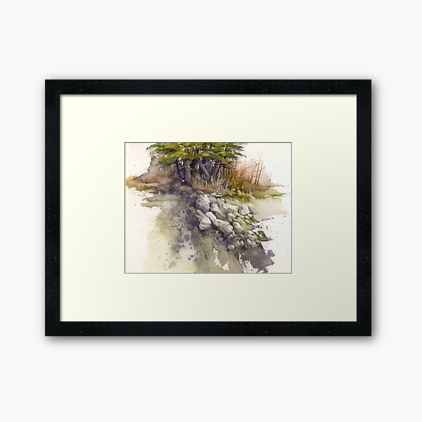 Rockslide Study Framed Art Print