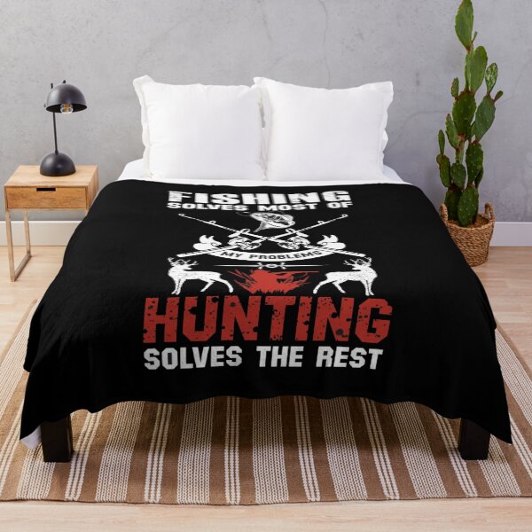 Item preview, fishing solves most of my problems hunting solves the rest shirt gift for father or friend, birthday gift, hunter shirt designed and sold by spreadtee2.