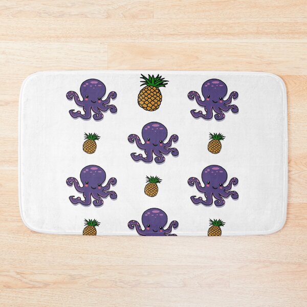 Item preview, Pineapple Octopus | Cute Purple Kawaii Octopus with Pineapples Pattern designed and sold by Rabbitti.
