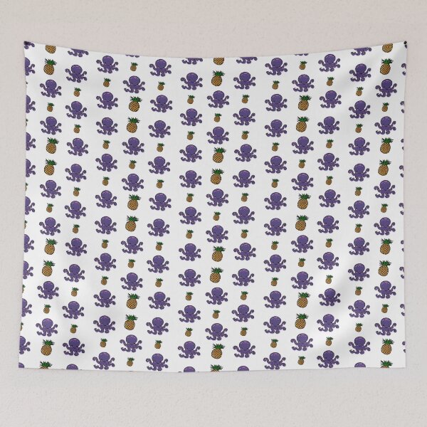 Item preview, Pineapple Octopus | Cute Purple Kawaii Octopus with Pineapples Pattern designed and sold by Rabbitti.