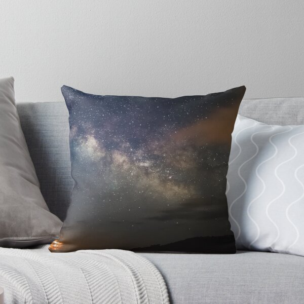 Item preview, Aurora black river sunset, shiny starry midnight dark sky, dark blue, above the clouds designed and sold by August-E.