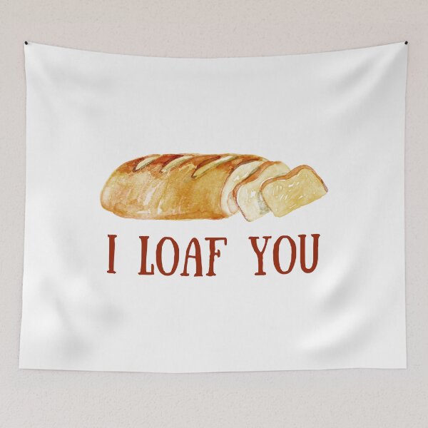 Item preview, I loaf you | bread | bread loaf | baguette | valentines designed and sold by Jeleedesigns.