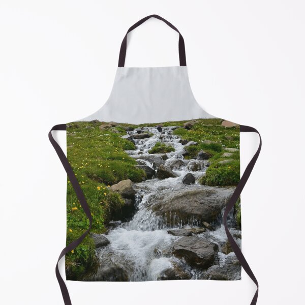 Item preview, Wild garden valley, steep river boulder, green forest, autumn break, yellow flowers, summer vibes designed and sold by August-E.