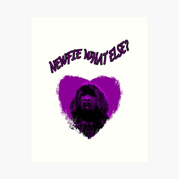 Item preview, Newfoundland Dog Heart Purple What Else designed and sold by Moonyflower.