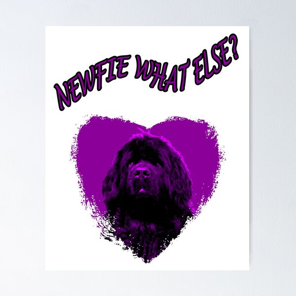 Item preview, Newfoundland Dog Heart Purple What Else designed and sold by Moonyflower.