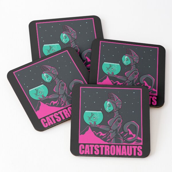 Item preview, Catstronaut catch fish in space designed and sold by pixeldsigns.