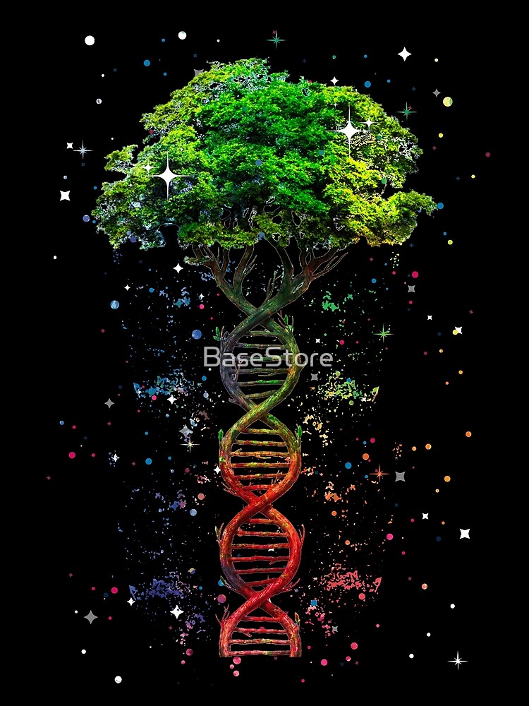 Thumbnail 3 of 3, Scarf, DNA Tree Of Life Multi-Color designed and sold by BaseStore.