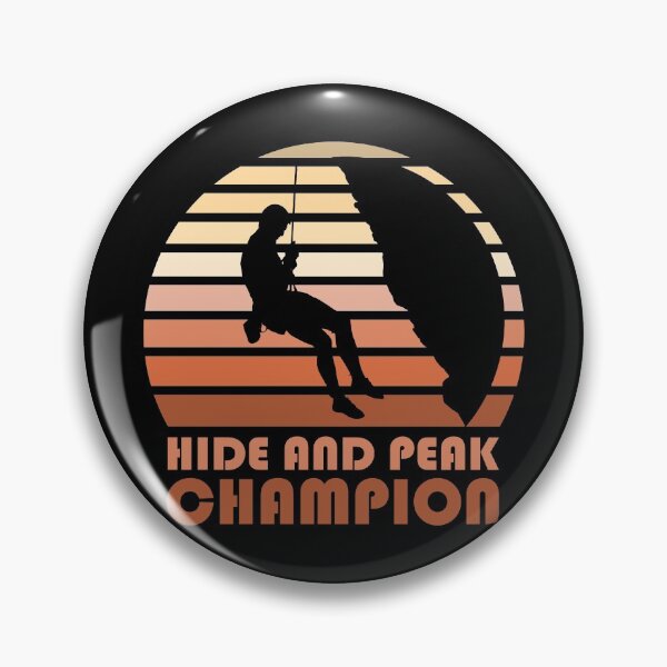 Item preview, Rock Climbing Hiking Hide and Peak Champion Vintage Sunset designed and sold by TKsTees.
