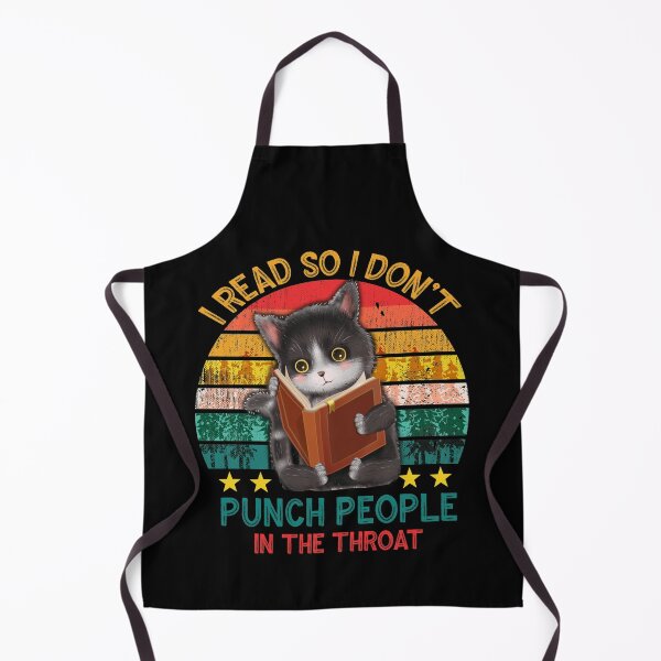 Item preview, I Read So I Don't Punch People In The Throat Vintage Black Cat designed and sold by BaseStore.