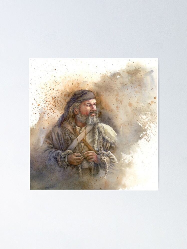 Thumbnail 1 of 3, Poster, Over Mountain Man designed and sold by mindofwaterc.