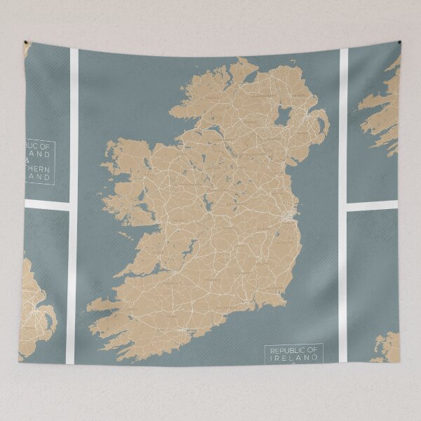 Item preview, Map of Ireland (Coloured, Minimal) designed and sold by wxnw-designs.