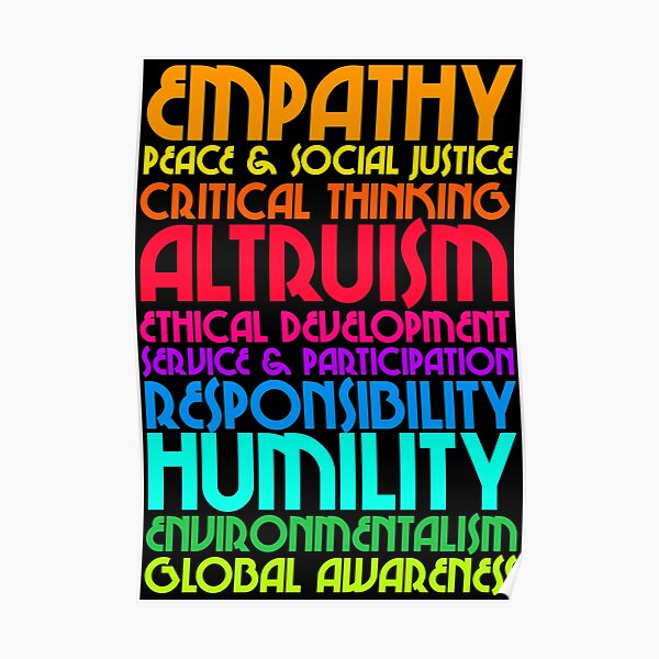 The Ten Commitments // Humanist Values Design Poster