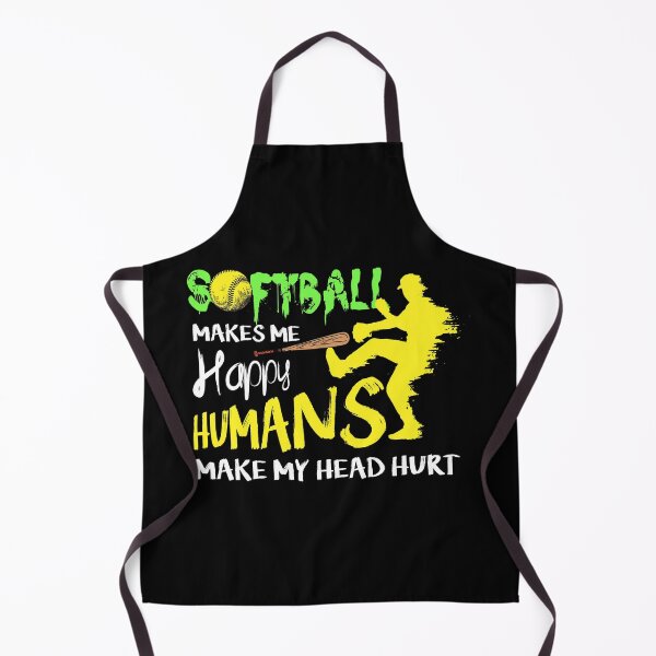 Item preview, Softball Makes Me Happy Humans Make My Head Hurt designed and sold by BaseStore.
