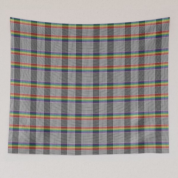 Item preview, Rainbow Plaid Tartan Textured Pattern designed and sold by Siu-Hong Mok.