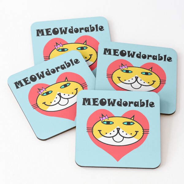Item preview, MEOWdorable - PURRty Sunny Kitty Face on a Red Heart designed and sold by RawSunArt.