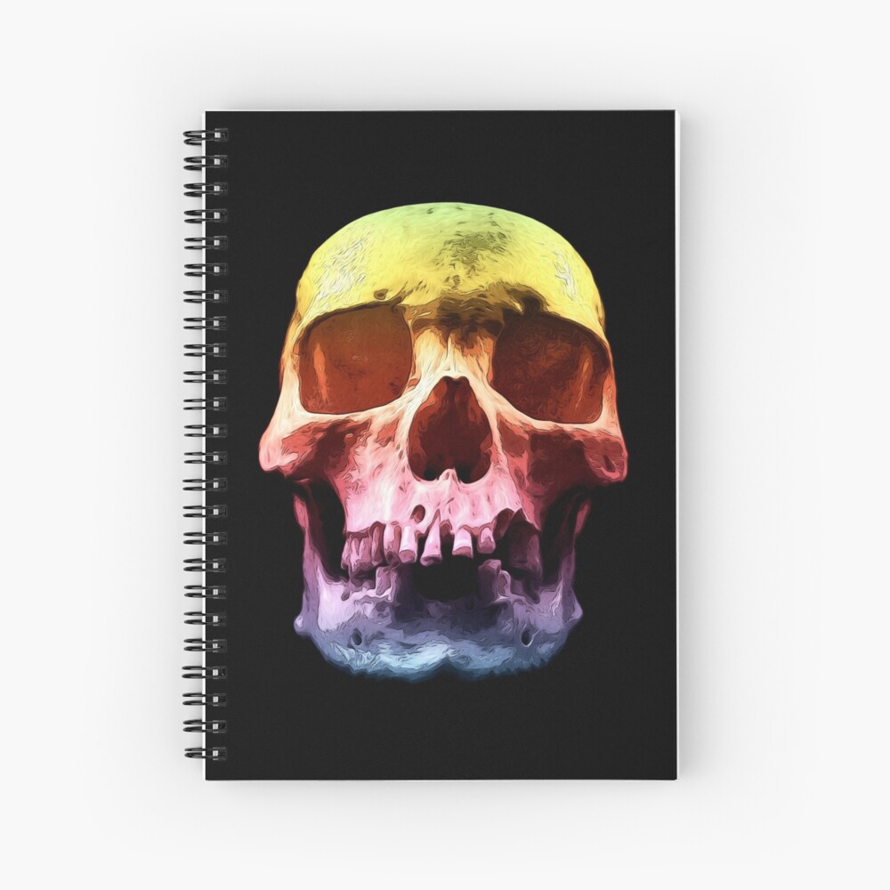 Pop Art Skull Face Spiral Notebook