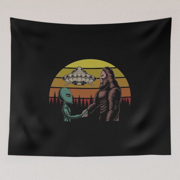 Item preview, Bigfoot & alien-gift for conspiracy believers designed and sold by BRtisticDesigns.