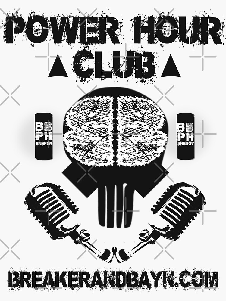 "Power Hour Club" Sticker for Sale by BBPH Redbubble