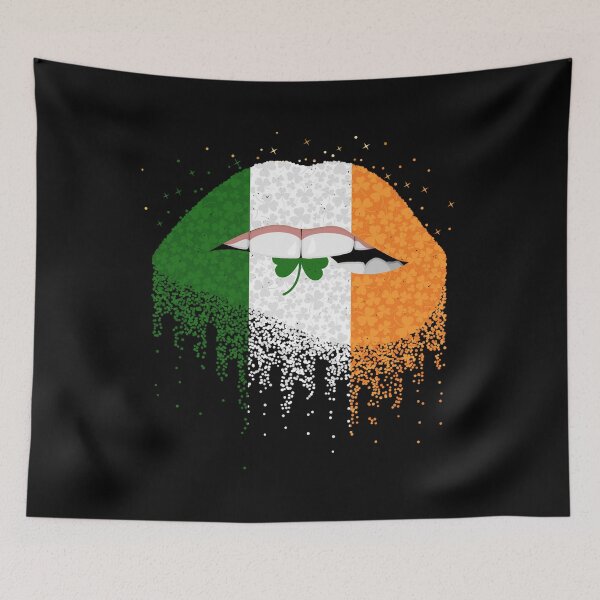 Item preview, St Patrick's Day Flags Lips  designed and sold by RBG1933Tee.