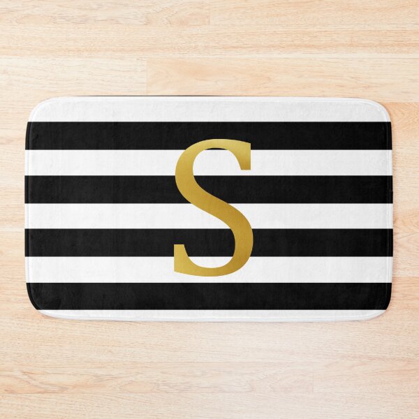 Item preview, Black White Stripe Letter S designed and sold by Susan Link.
