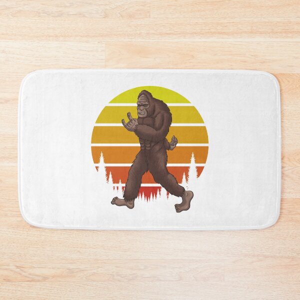 Item preview, Bigfoot rocks, retro sunset gift for Bigfoot lovers designed and sold by BRtisticDesigns.