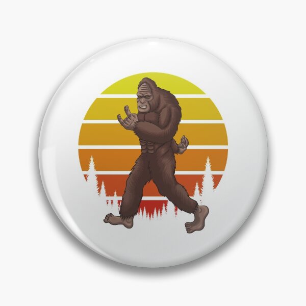Item preview, Bigfoot rocks, retro sunset gift for Bigfoot lovers designed and sold by BRtisticDesigns.