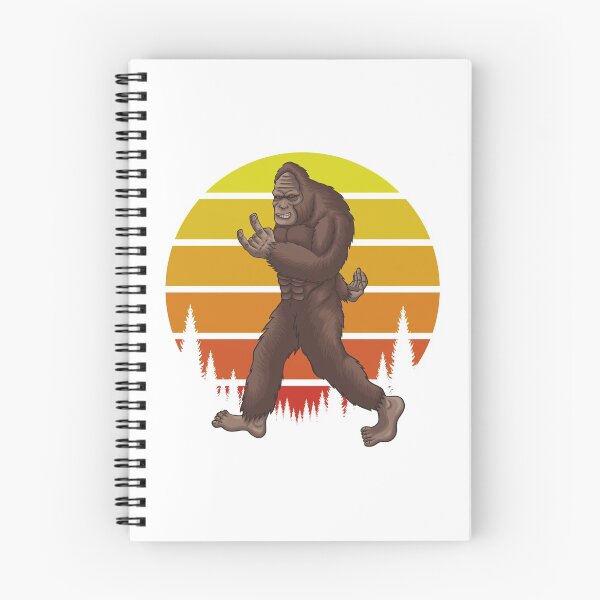 Item preview, Bigfoot rocks, retro sunset gift for Bigfoot lovers designed and sold by BRtisticDesigns.