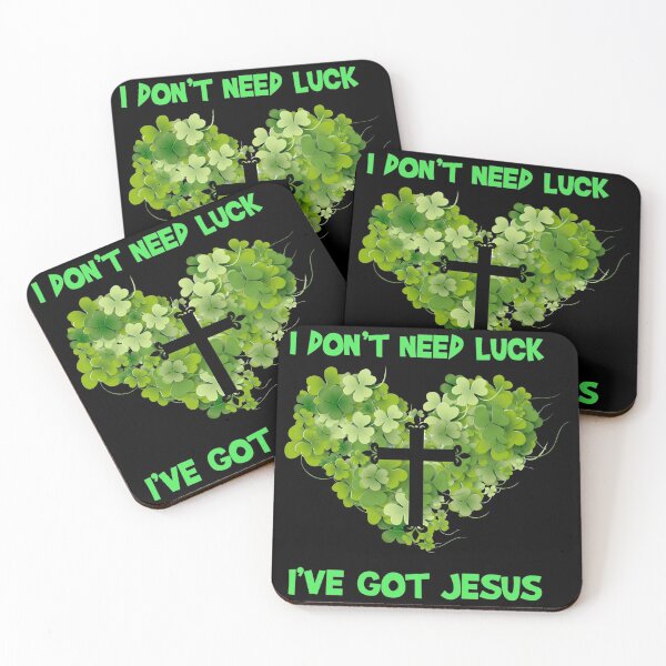 Item preview, St Patrick Irish Shamrock I don't need luck I've got Jesus shirt designed and sold by Lotus Shine.