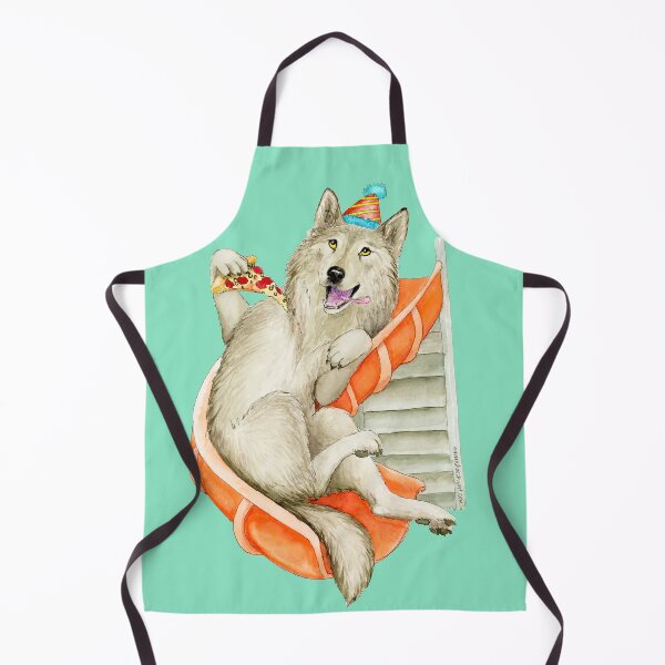 Aperçu de l'œuvre Pizza Party Wolf créée et vendue par Julia O'Shaughnessy.
