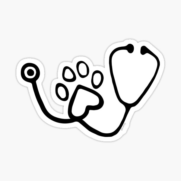 Veterinary Medicine Stethoscope Sticker