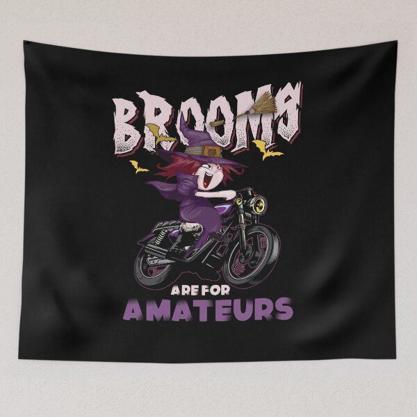 Item preview, Brooms Are For Amateurs Biker Lifestyle designed and sold by BaseStore.