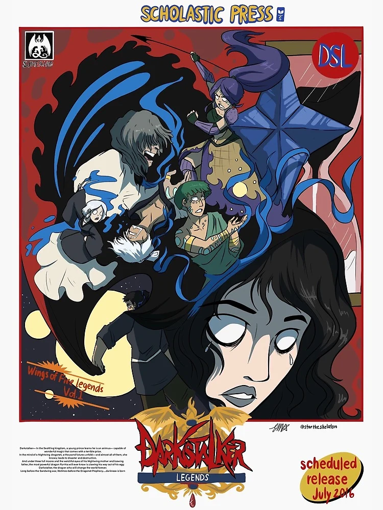 Wings of fire/ Capcom Darkstalker crossover poster, human version