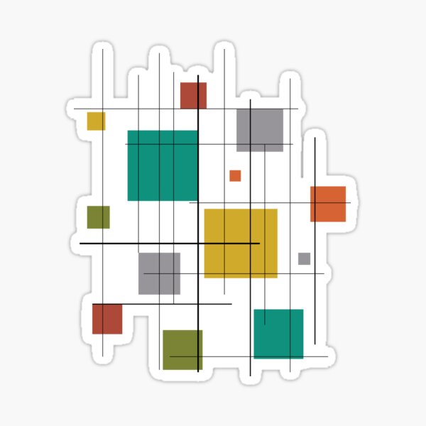 Modern Squares Sticker