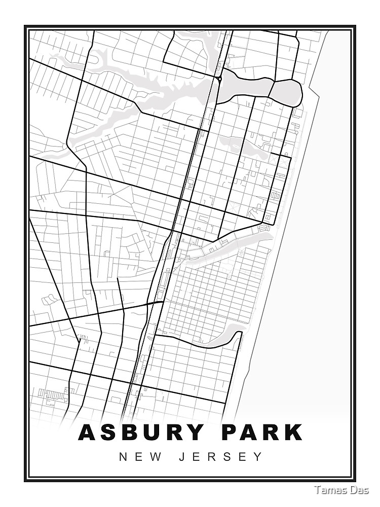 "Asbury Park Map" Poster for Sale by sibudas Redbubble