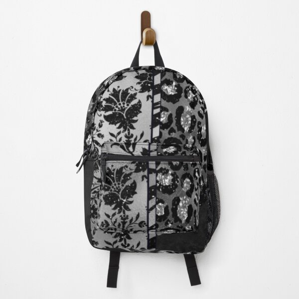 Item preview, Silver and Black Floral Leopard pattern designed and sold by WOW TeesAndThings.