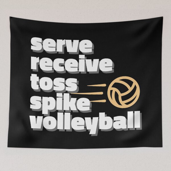 Item preview, Volleyball actions - Serve, Receive, Toss, Set, Spike designed and sold by kcaandwu.