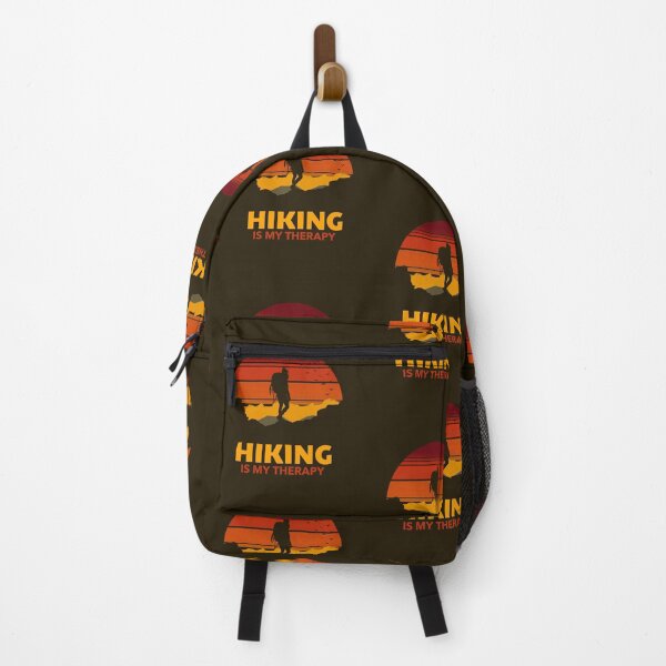 Item preview, Hiking is my Therapy Sunset Retro Design designed and sold by boopsblunt.