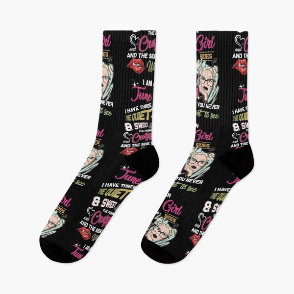 Item preview, I Am An June Girl I Have Three Sides The Quiet & Sweet The Funny & Crazy And The Side You Never Want To See designed and sold by BaseStore.
