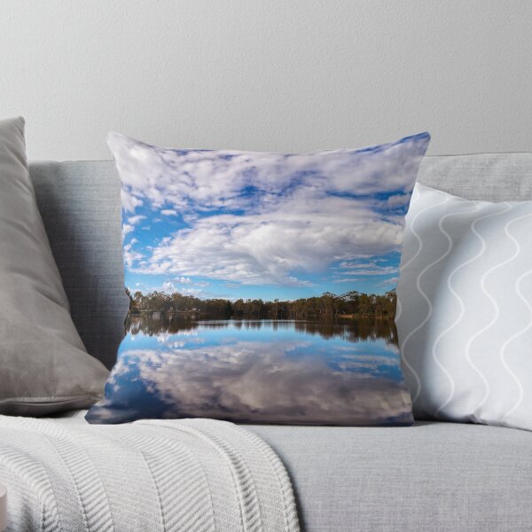 Kennington Reservoir Landscape Photo - Big Sky Throw Pillow