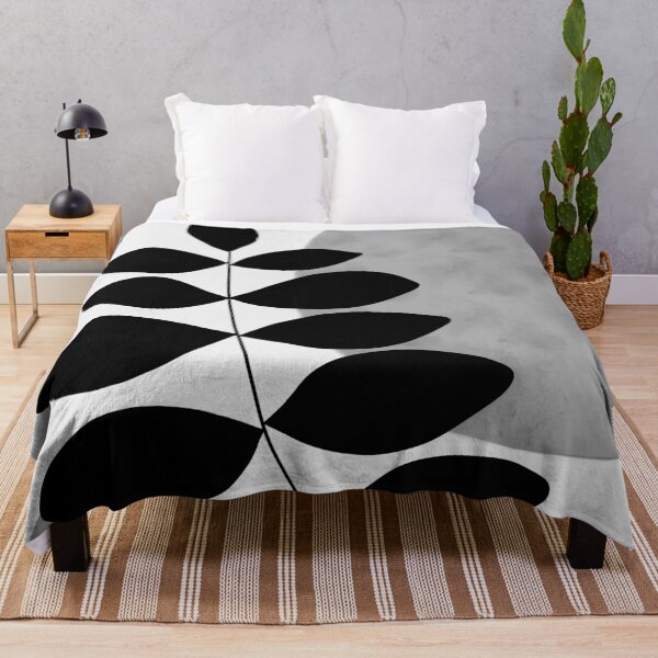Item preview, Abstract Black and White Leaf designed and sold by Mirushy.